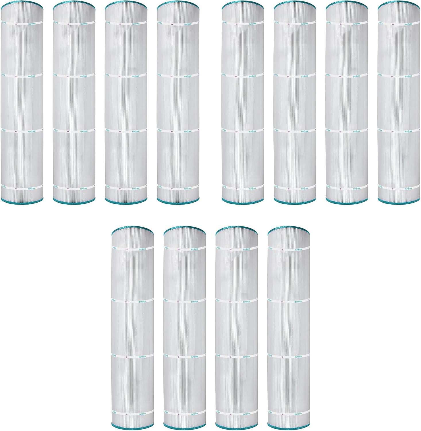 Hurricane 12 Pack HF7495-04 Advanced Pool Filter Cartridge - Replacement for PA126, Unicel C-7495, Filbur FC-1296, Hayward Super-Star-Clear C5000, SwimClear C5020