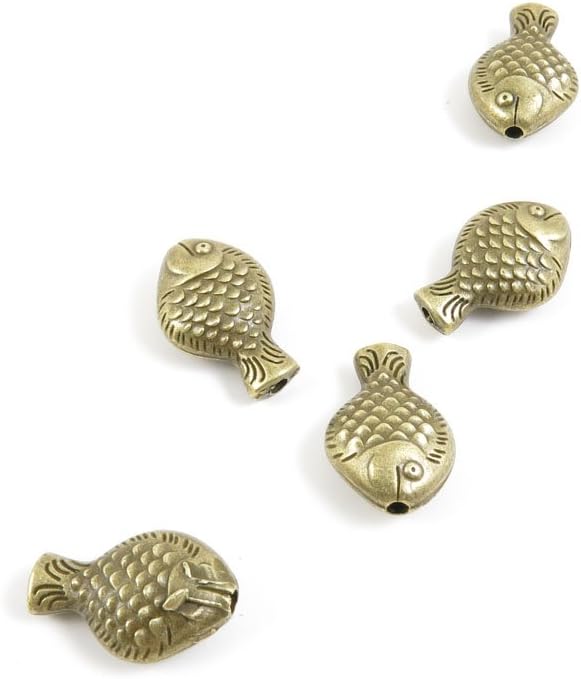 270 Pieces Jewelry Making Charms Findings Antique Bronze Brass Fashion Jewellery Wholesale Supplies Pendant Lots Bulk Supply R5TM8 Fish Loose Beads