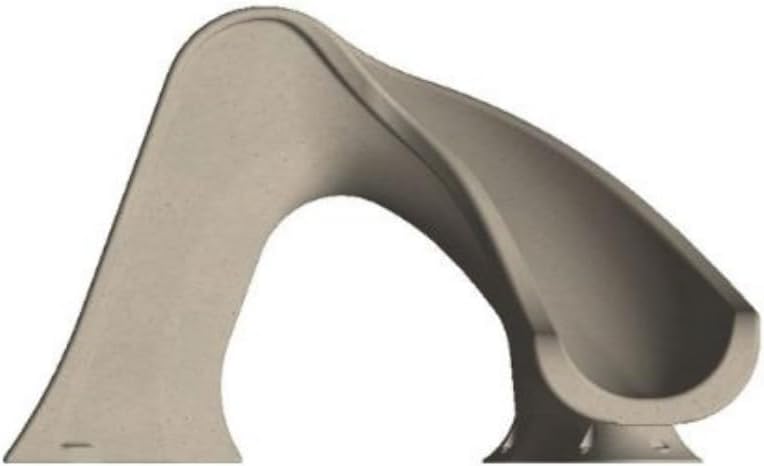 Global Pool Products Splash Inground Swimming Pool Water Slide Deck Mounted Right Curve Turn Sand GPPSSP-Sand-R