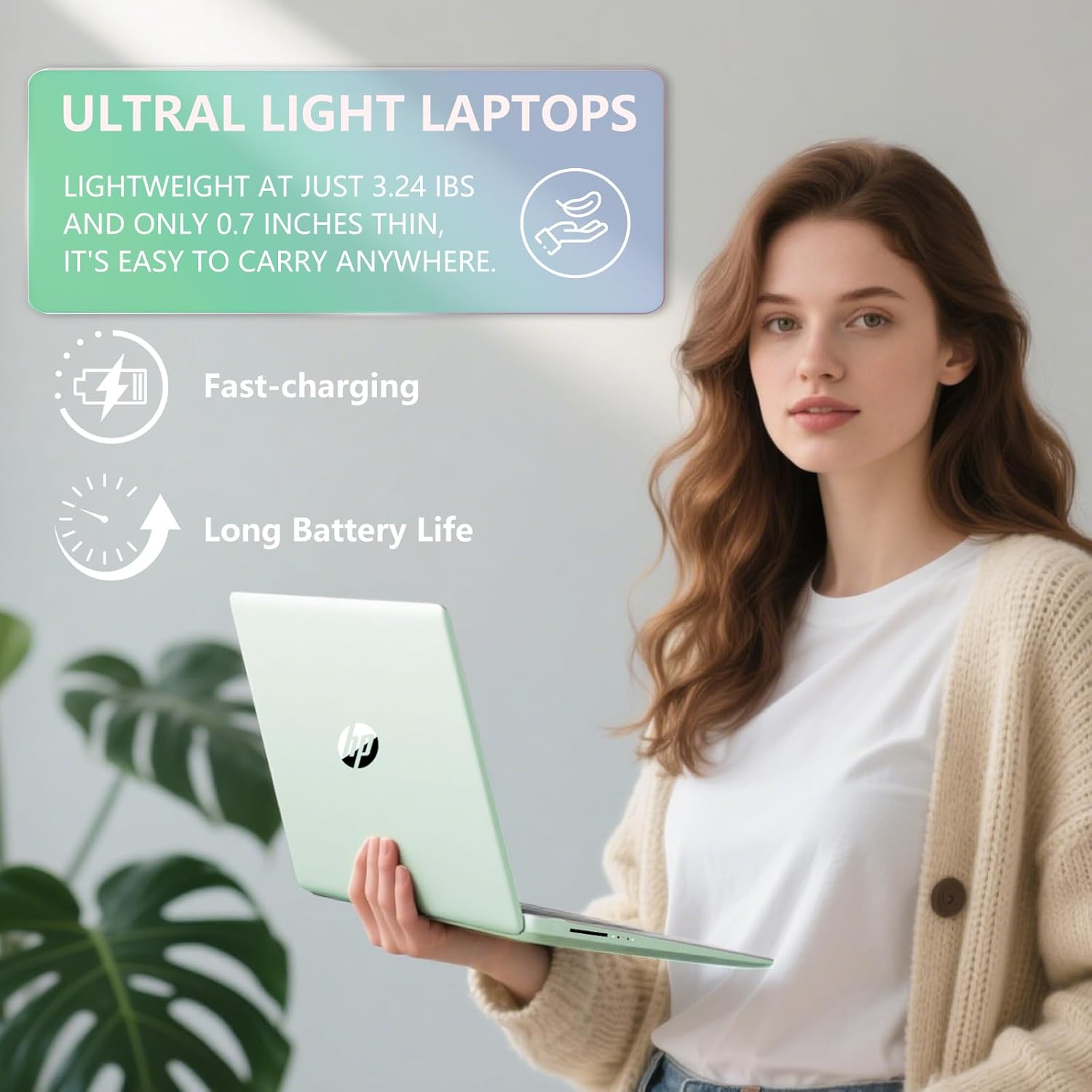 HP 14 Laptop Student Business 2025 Ultral Light Computer, AI Copilot, 4-Core 13th Gen Intel CPU, 16GB RAM 1.2TB Storage (128GB UFS+ 64GB MSD+1TB Cloud), Microsoft 365, AlpacaTec Accessories