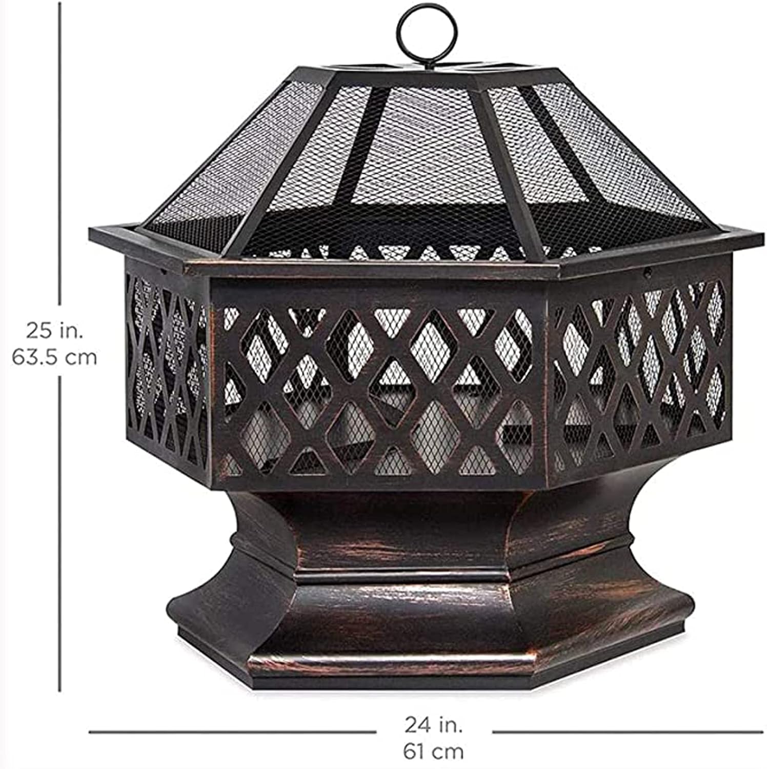 Wood Burning Fire Pit Backyard Patio Garden Fireplace BBQ Grill Fire Pit Bowl 2 in 1 Fireplace