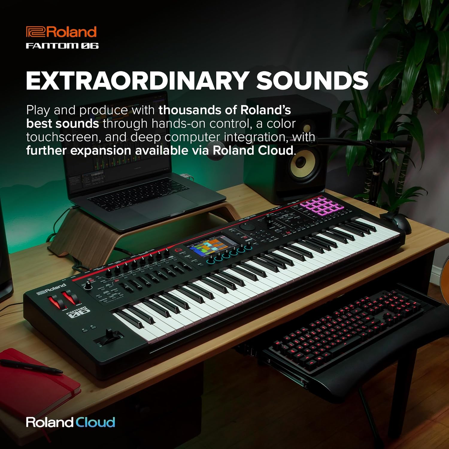 Roland FANTOM-06 | 61-Note Synthesizer Keyboard | Thousands of Electronic & Acoustic Sounds | ZEN-Core & SuperNATURAL Technologies | Lightweight & Durable | Deep Onboard Sampling | DAW Integration