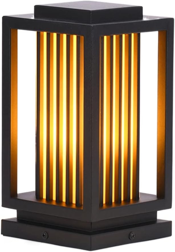 CHENKUI Vintage Outdoor Pillar Light Waterproof IP54 Shade Lawn Post Lights Street Light Post Cap Light Outdoor Fence Post Headlight Pier Mount with Pier Mount Base Landscape Garden Lighting