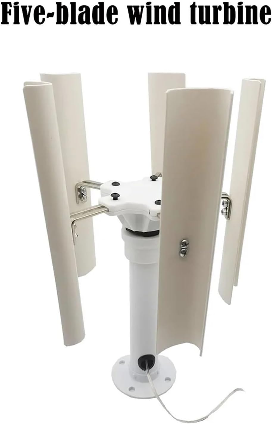 Wind Power DIY Kit Vertical Five-Blade Wind Generator Model Three-Phase Permanent Magnet Brushless Generator Low-Speed Windmill Portable Tools Learn About Renewable Energy & Power