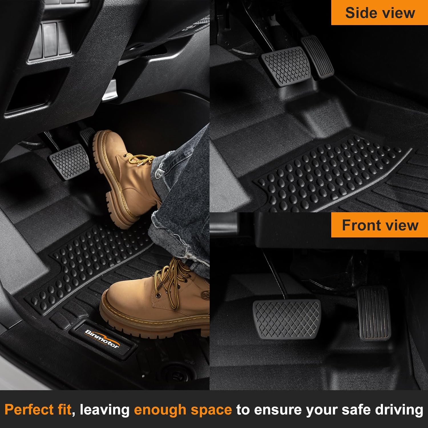 Binmotor-All Weather Car Floor Mats & Cargo Liner for Volvo S60 2019-2025,TPE Liners Cargo Trunk Mat for Volvo S60 Accessories