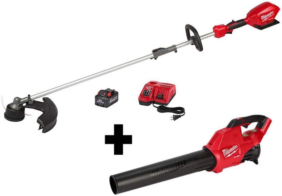 Milwaukee M18 FUEL 18-Volt Lithium-Ion Brushless Cordless String Trimmer Kit w/QUIK-LOK Attachment Capability & M18 FUEL Blower