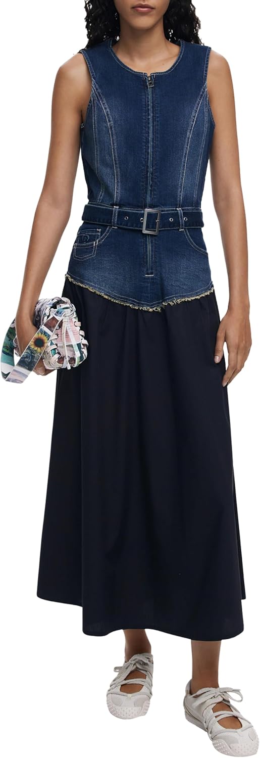 Desigual Women's Woman Denim Dress Sleeveless