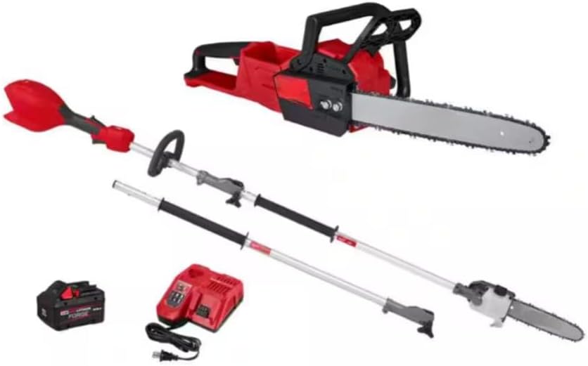 Compatible with Milwaukee 2727-20-3016-21PS M18 FUEL 18V 16 in. Brushless Cordless Battery Powered Chainsaw w/Pole Saw, 8.0 Ah Battery, Charger (2-Tool)