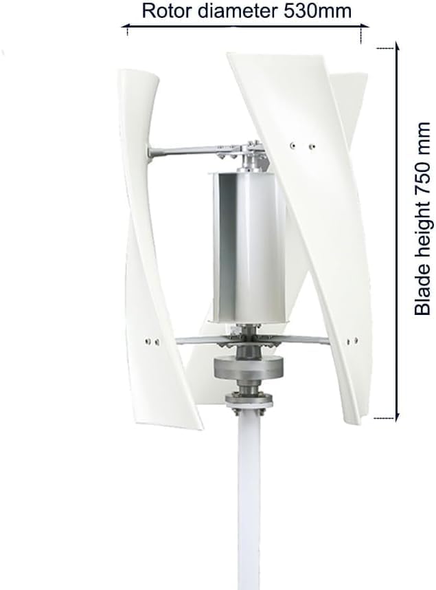 CAJUCA Vertical Wind Turbine Generator, 9000W 12V 24V 48V 3 Phase with 3 Blades Wind Power Generator Kit for Home