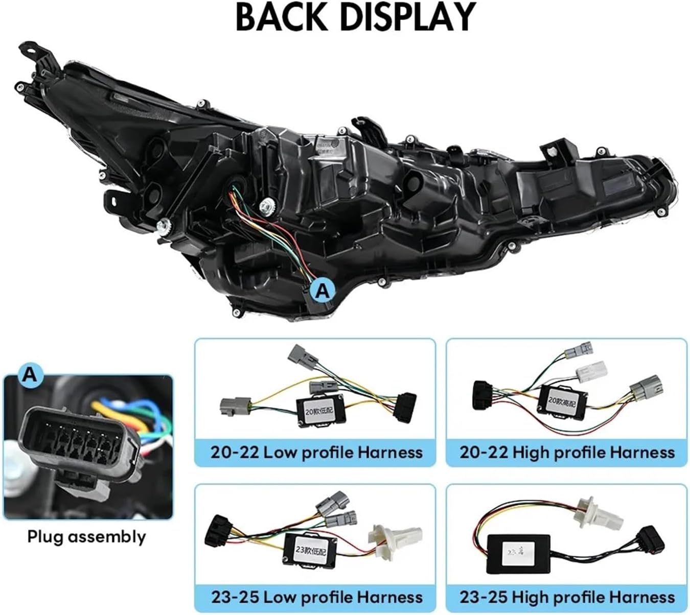 2PCS LED Projector Headlights Assembly Compatible For Toyota Corolla 2020-2026 Front Head Lamps Assembly Headlamp Accessories