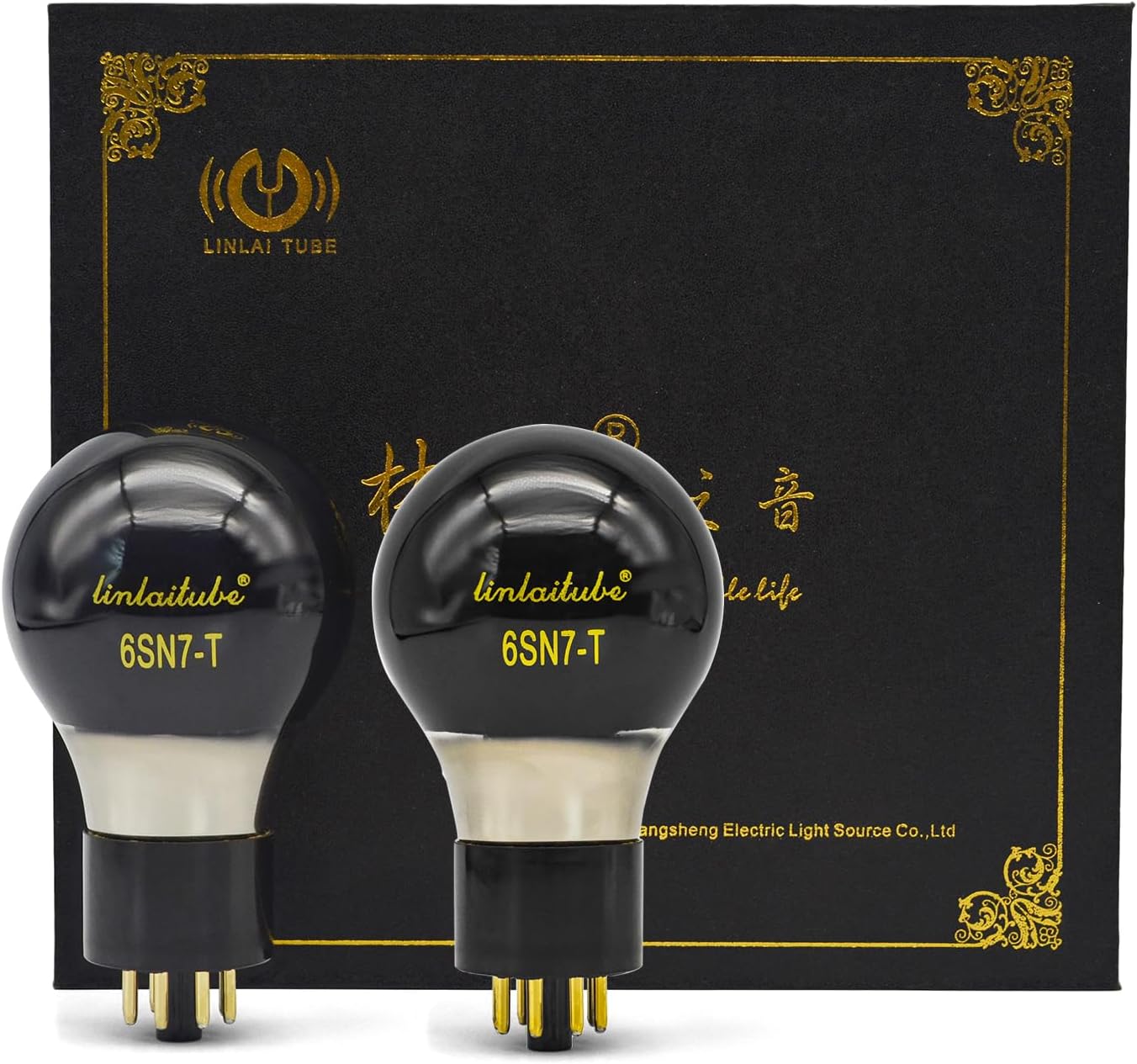 LINLAI 6SN7-T Spherical Bulb Vacuum Valve Electronic Tube for Class Pairing Hifi Audio Amplifier Replaced by CV181 6N8P