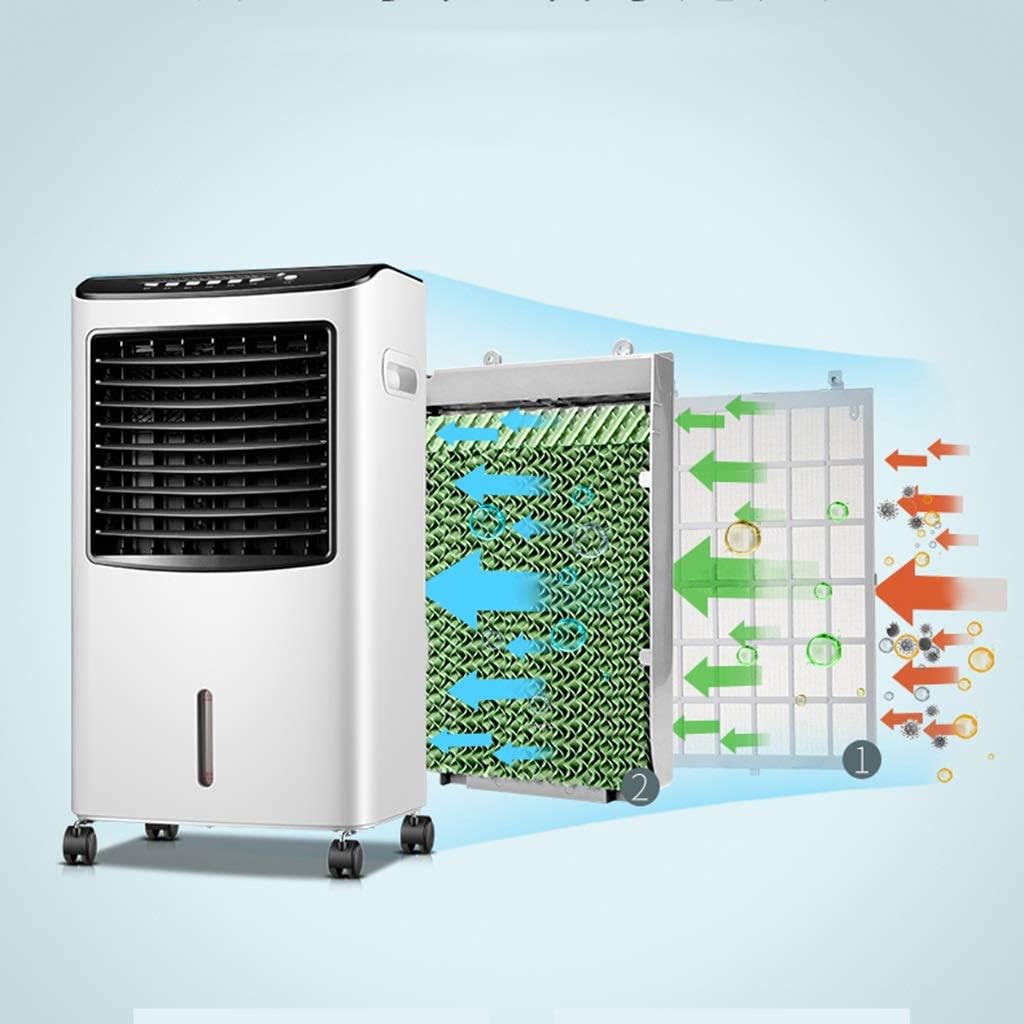 Portable Air Conditioner Fan Air Cooler, Air Conditioner Evaporative With Remote Control Misting Humidifier Fan And Bladeless Noiseless Fan, For Office, Dorm, Room(Free Ice Tray)