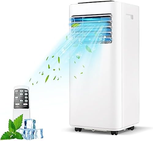 SIMOE 3-IN-1 Portable AC, 10000BTU Portable Air Conditioner Unit for room Cooling up to 350 sq.ft, with Remote Control, Window Kit & 0-24H Timer, Built-in Fan, Cooling, Dehumidifier & Sleep Modes