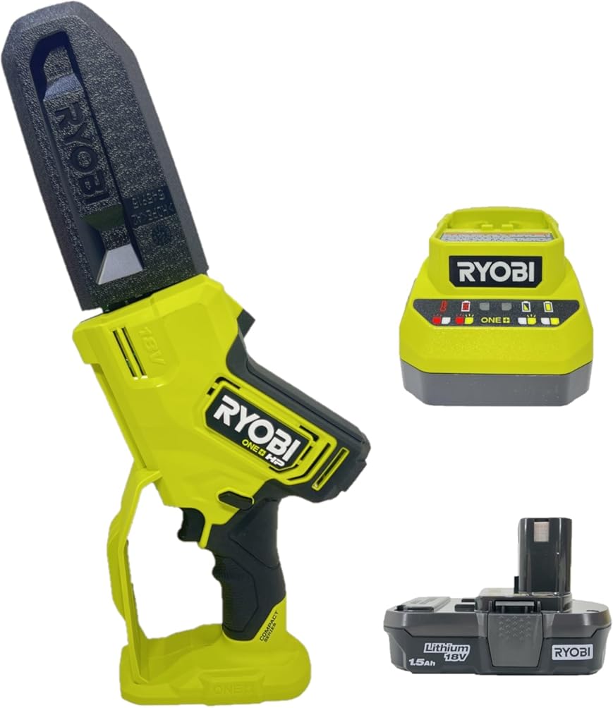 RYOBI ONE+ HP 18V Brushless 6 in. Compact Pruning Mini Chainsaw Kit with Battery and Charger (Bulk Packaged)
