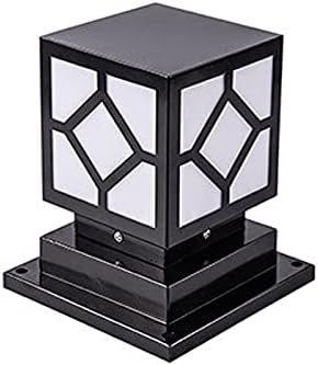 CraftThink LED Post Light Outdoor, Vintage Metallic Black Post Lantern Landscape Fixture LED Exterior Lighting for Garden Yard Post Pole Pillar Mount Landscape, in Black