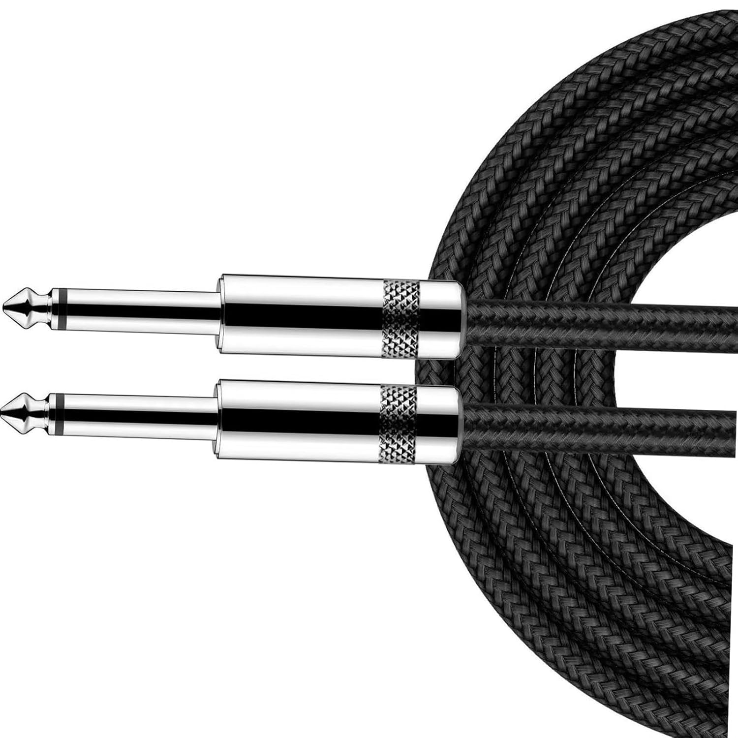 TSTS Guitar Audio Cable 10m /5m /300cm /2m /1m Aux Cable for Electric Guitar Bass Instrument Amplifier Cord 1/4 Right Angle Straight(Straight,15m)