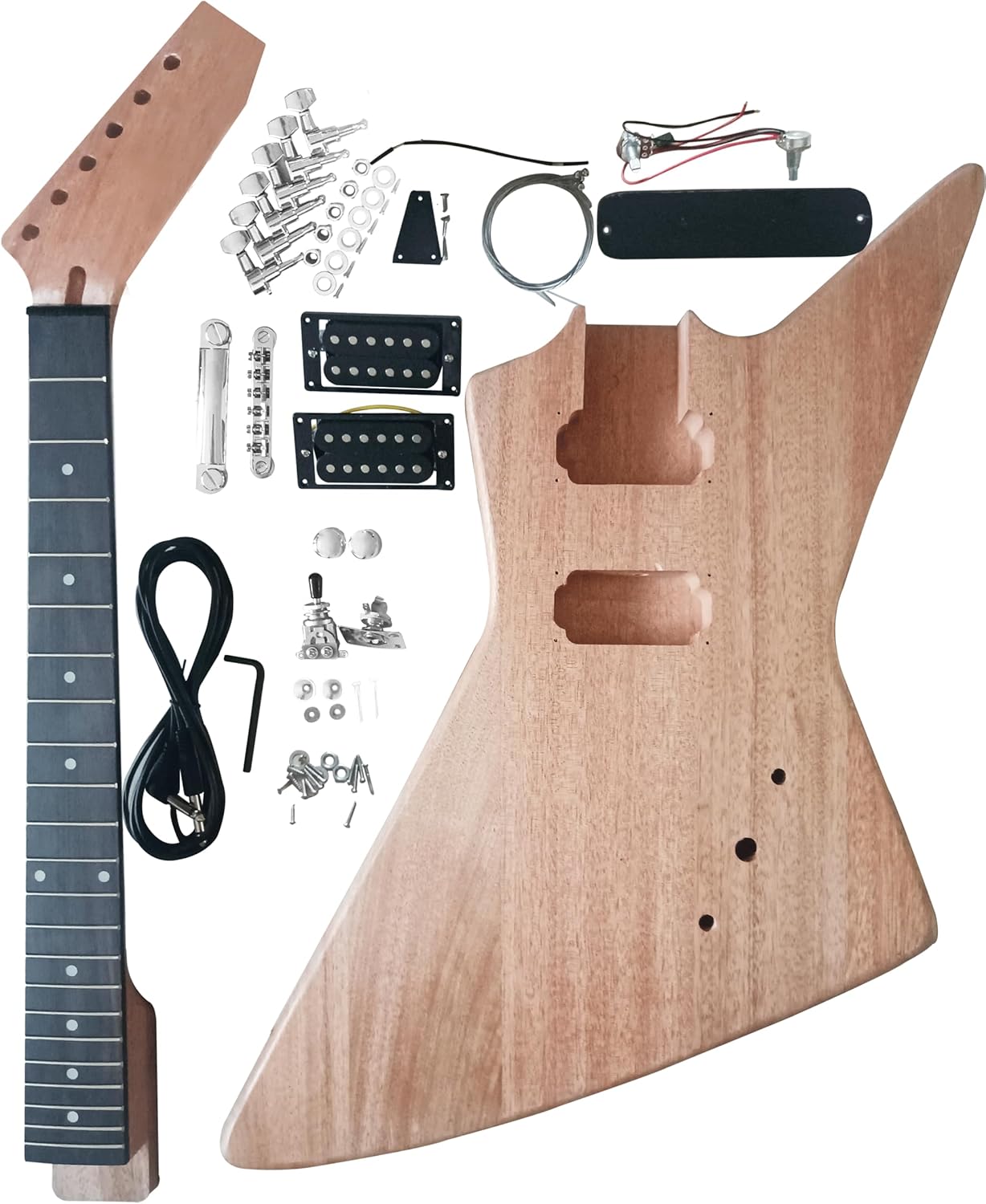 DIY Electric Guitar Kit Mahogany Body and Neck - Rosewood Fingerboard Electric Guitar Builder Kit