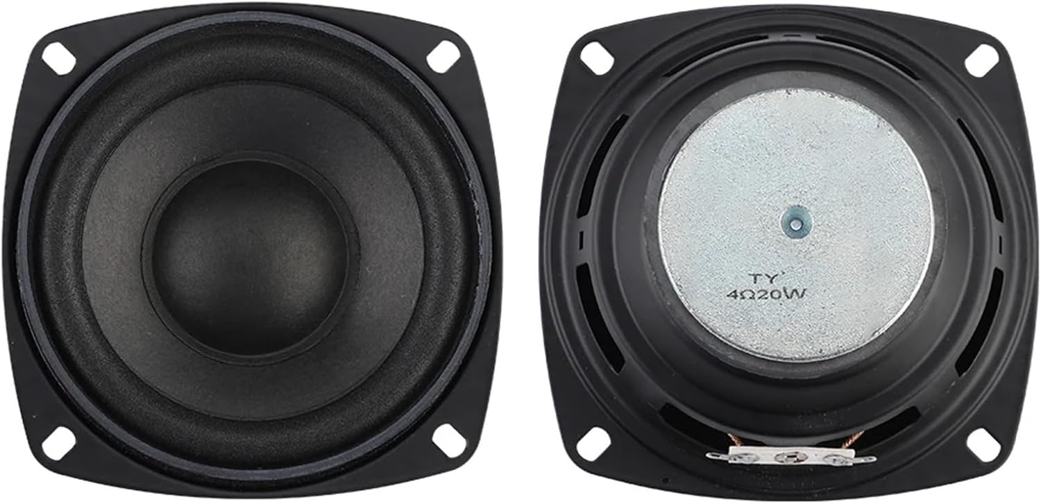 2Pcs 4 Inch 105 MM Speakers 4 Ohm 20W Full Range Loudspeaker DIY Home Theater Tweeter Midrange Woofer Sound Amplifier