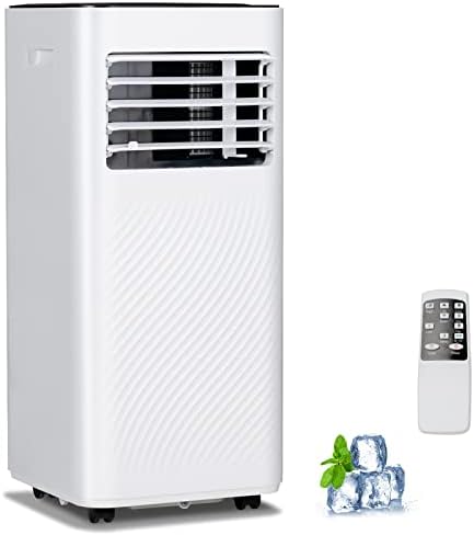 ARLIME Portable 8,000 BTU Air Conditioner, 3 in 1 AC Unit, Fan & Dehumidifier for Rooms up to 350 Sq FT, Quiet AC w/Sleep Mode, 26H Timer, LED Display, Remote Control & Window Kit