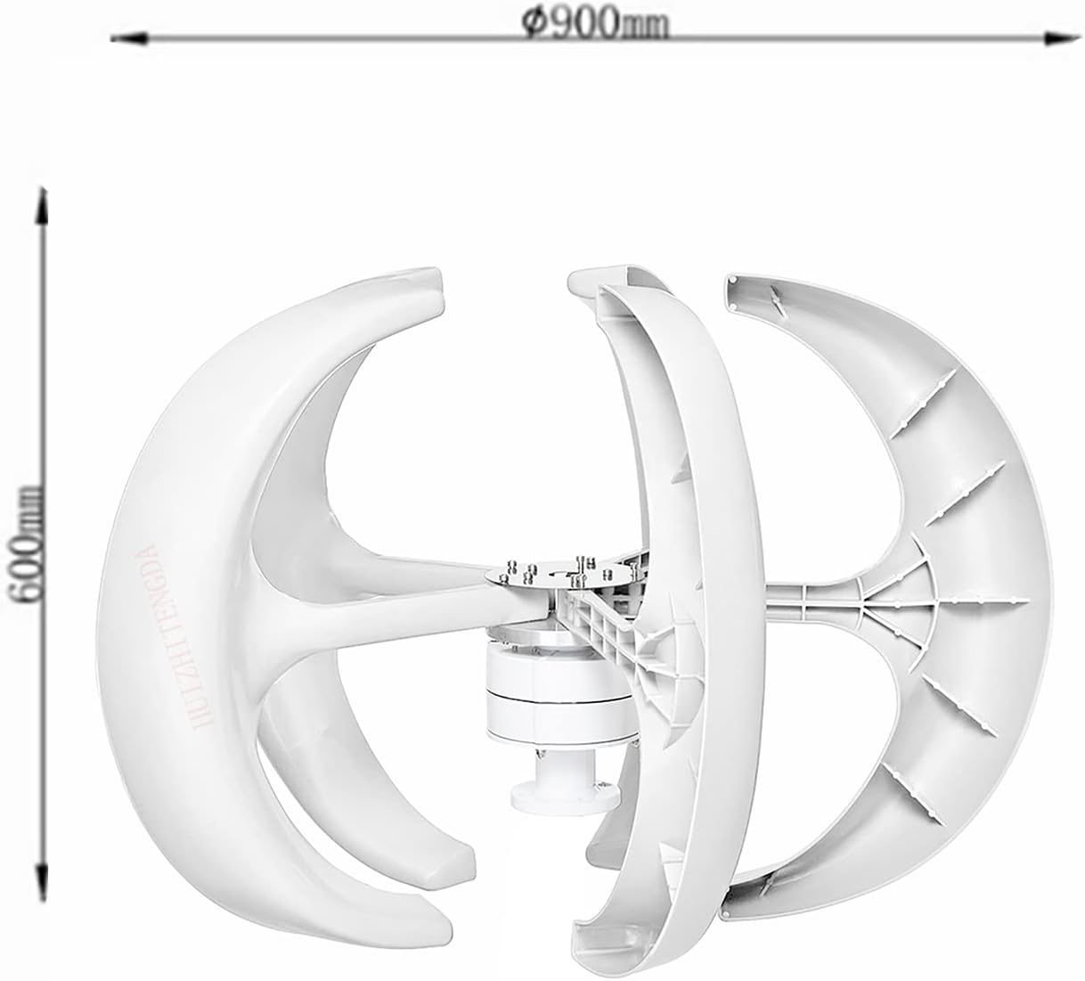 12000W Efficient Vertical Axis Wind Turbine Set, 220V 12V 24V 48V Low Noise DC Wind Turbine Generator with Controller for Home Or Camping (White,5 Blades)