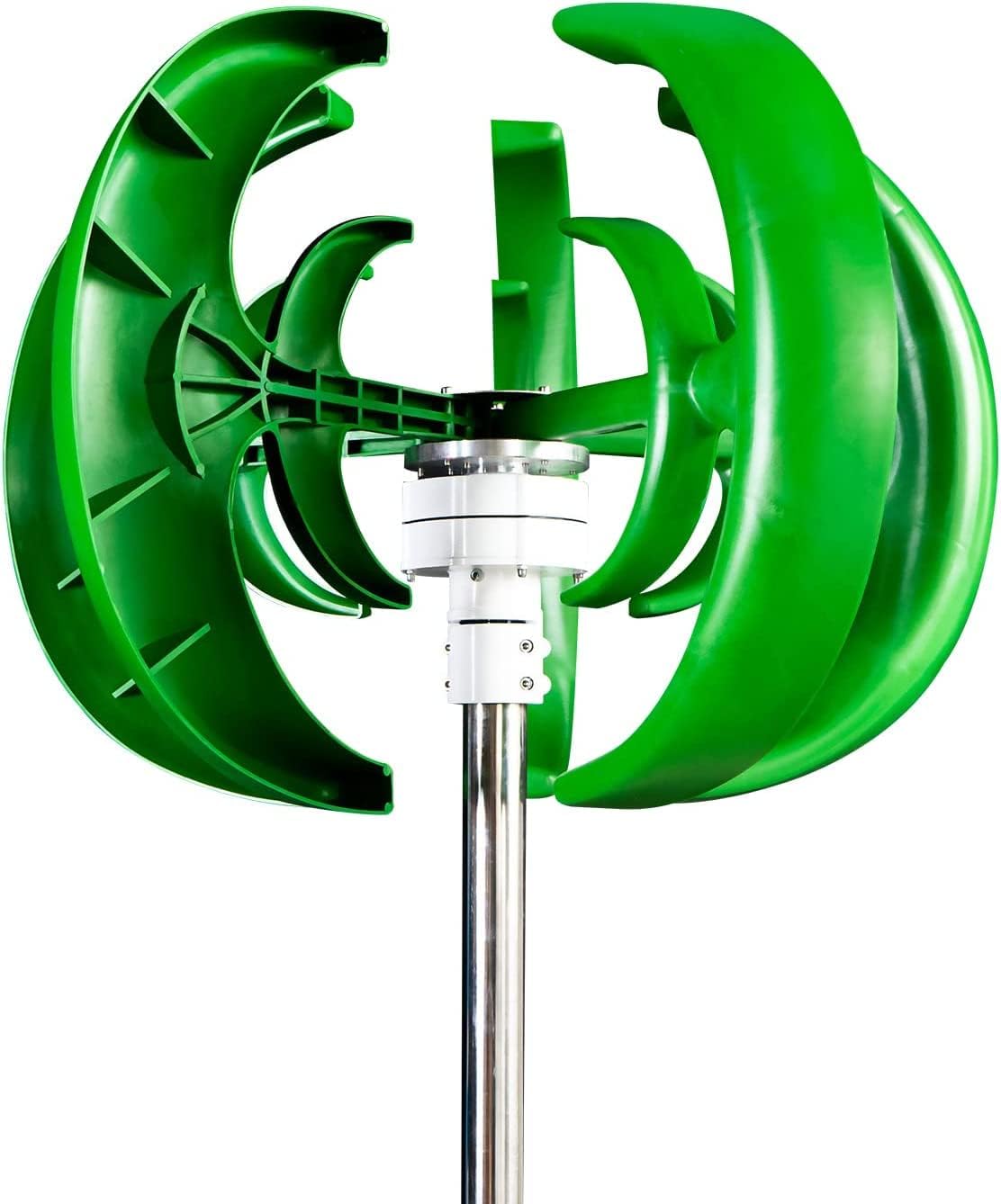 LiuSj JUnSt 9000W Vertical Axis Wind Turbines Generator Lantern, 5 Blades Motor Kit Windmill Energy Charge Turbines (Green),220V