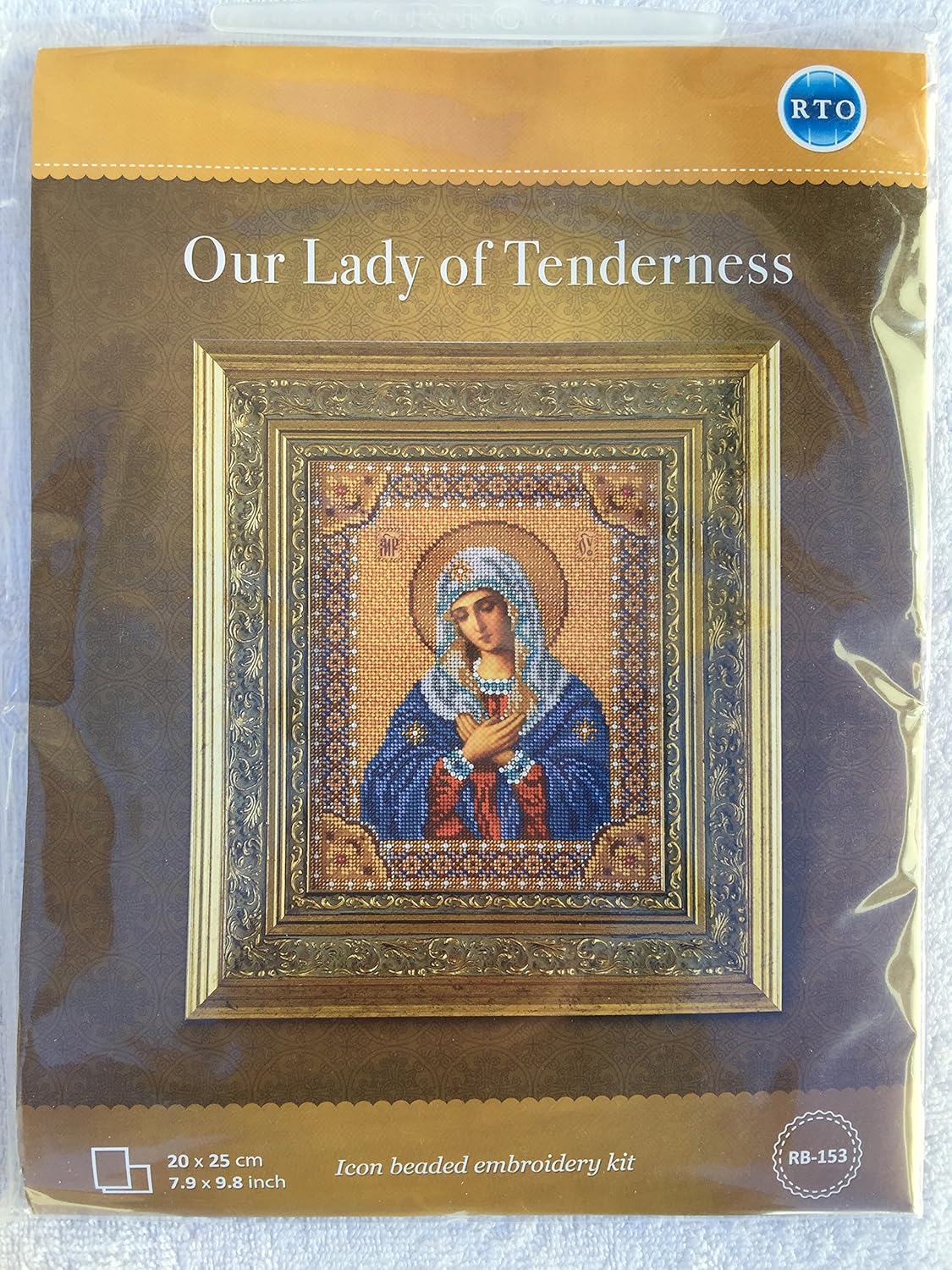 Bead Embroidery Kit DIY Icon Our Lady Of Tenderness 7.9