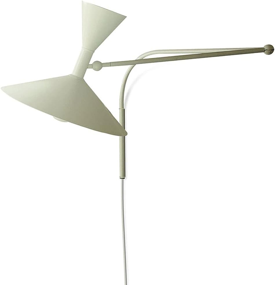 Swing Rotating Horn Wall Lamp, Adjustable Hardwired Wall Sconce Lighting Folding Telescopic Wall Lamp Luminaire Fixture for Home Cafe Bar Bedroom