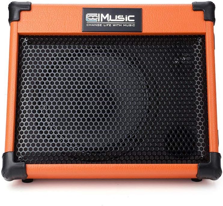Acoustic Guitar Amplifier, 20 Watt Bluetooth Amp for Guitar Acoustic with Reverb Chorus Effect, 3 Band EQ（Including Microphone and Audio Cable）