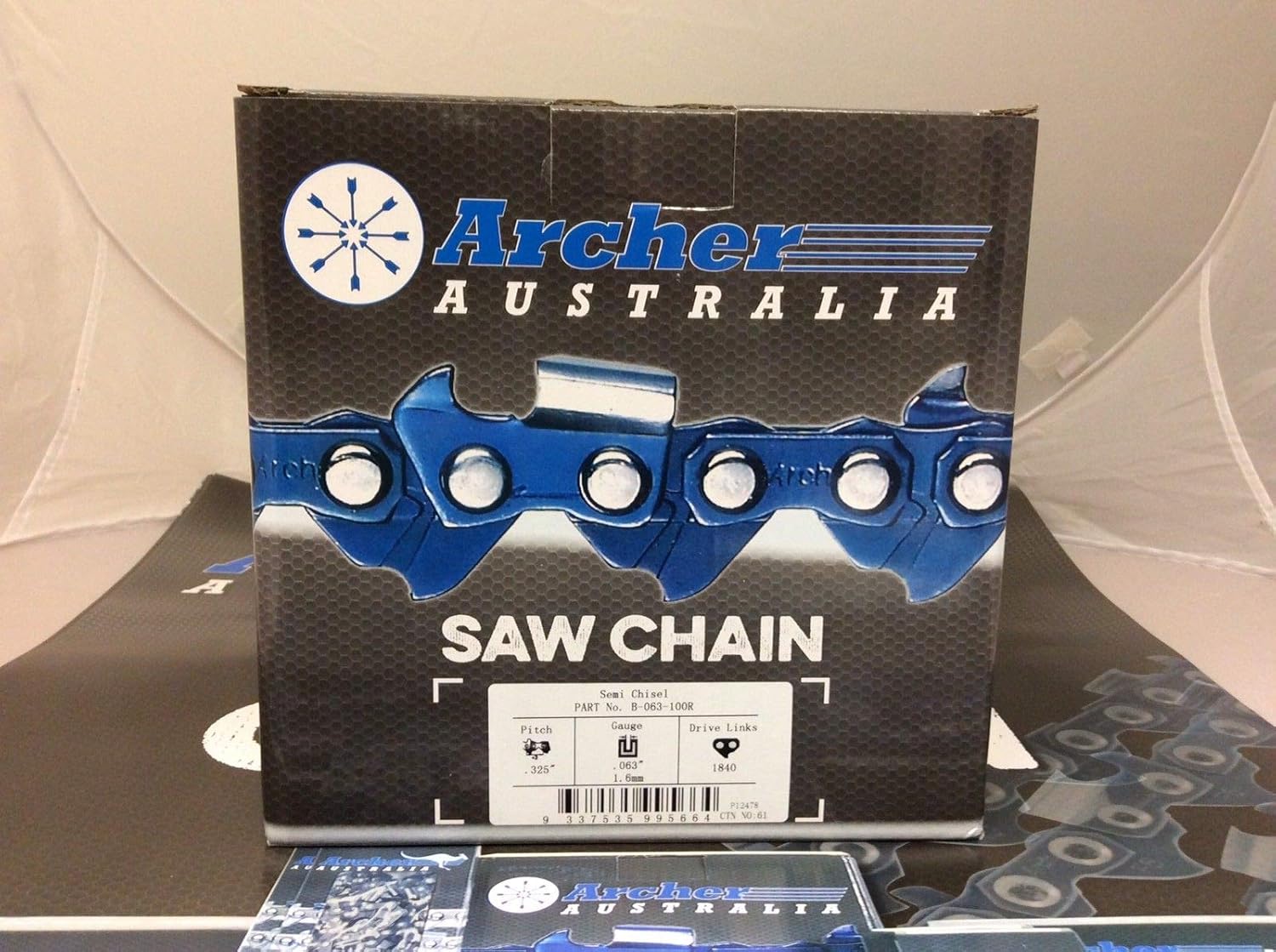 Archer Chainsaw Chain 100ft Roll .325 .063 Semi-Chisel Chain