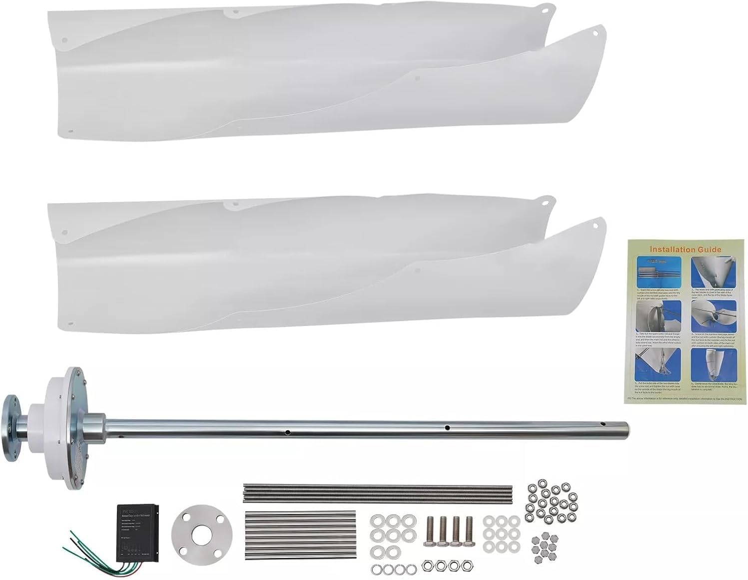 CAJUCA 5000W Spiral Magnetic Levitation Shaft Vertical Wind Turbine Wind Turbine Low Wind Speed No Noise