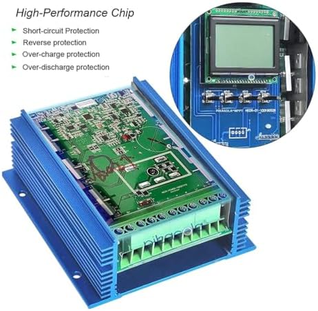 48V 12000W Wind Solar Hybrid System, MPPT Charge Controller & Solar Regulator for Lifepo4 Lithium Batteries, Boost Charge for 12V, 24V, 48V Turbines