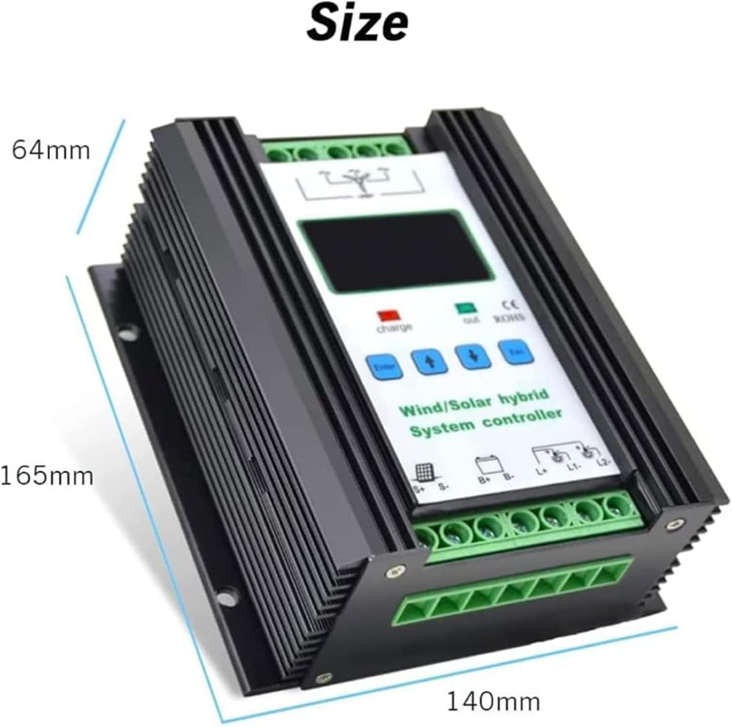12V/24V/48V Off Grid Hybrid Wind Solar Controller,Wind and Solar Complementary Regulator with Unloader Apply to 8000W-10000W Wind Generator ,220V