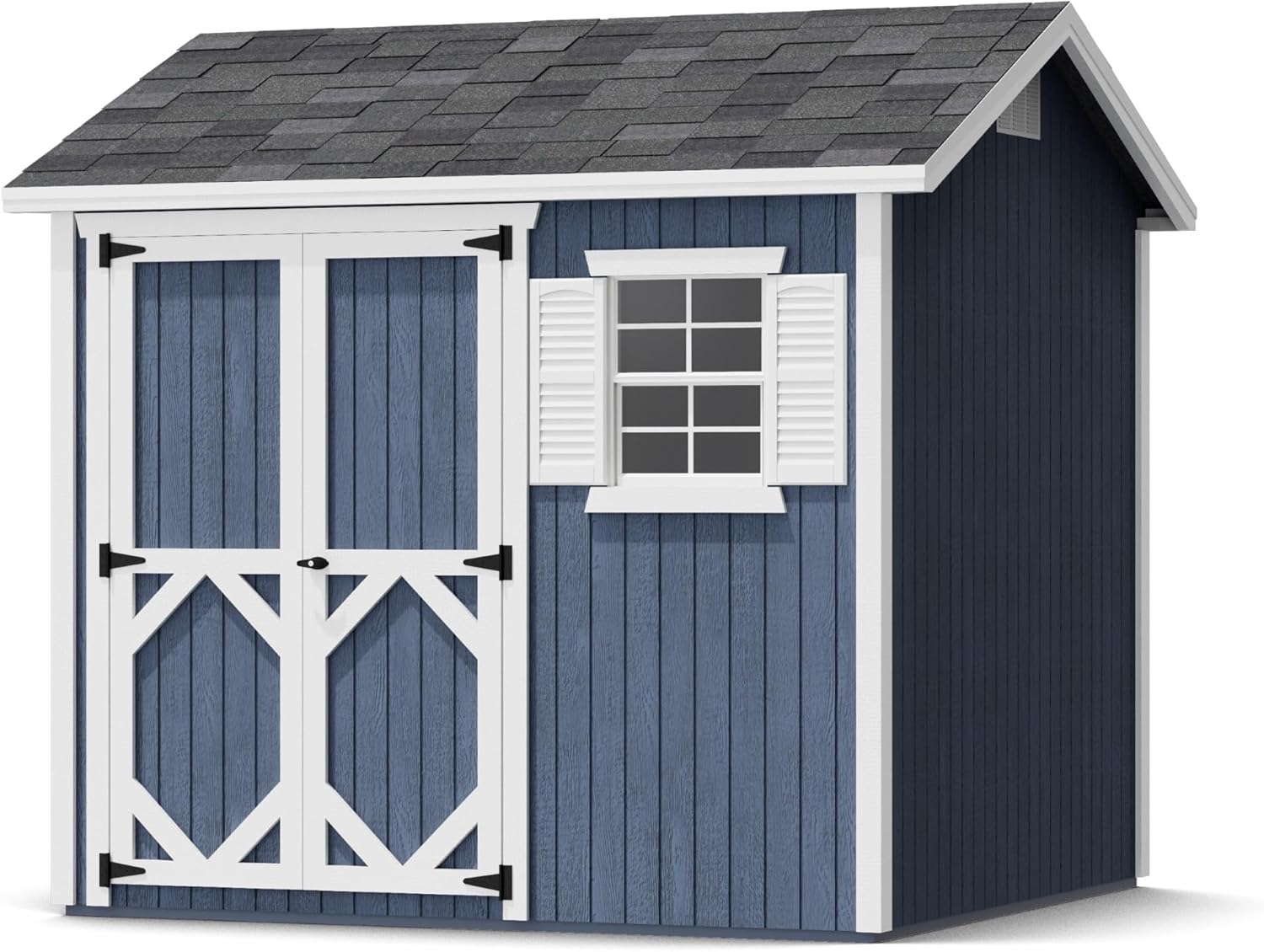 Little Cottage Co. 8x8 Classic Workshop Shed with Operable Windows, Outdoor Wood Storage Do-It-Yourself Precut Kit