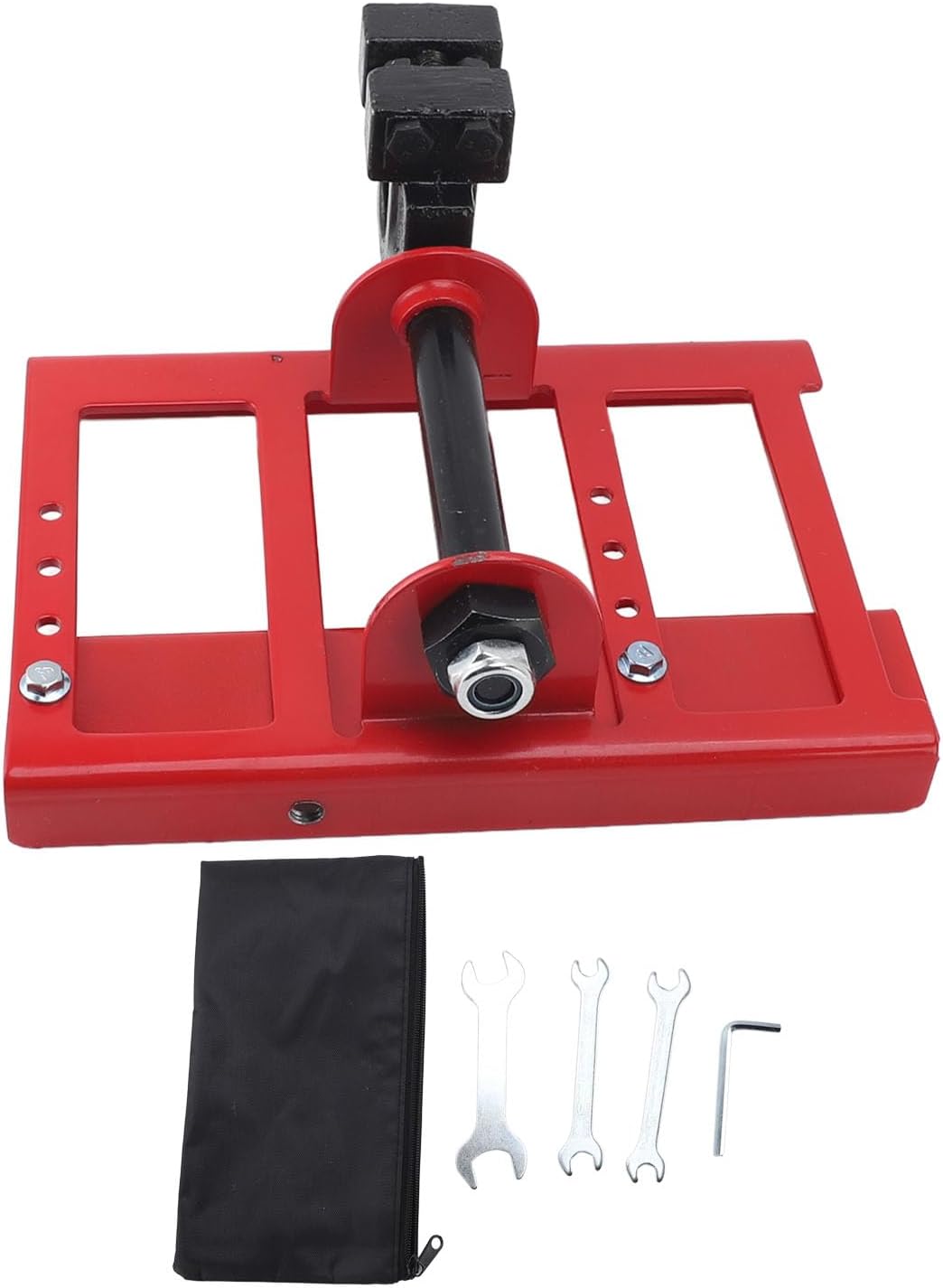 Zerodis Vertical Chainsaw Mill Iron Multiple Use Easy to Operate Mini Sawmill Attachment for Cutting Cedar Walnut Oak, Compact Storage Bag (Red)