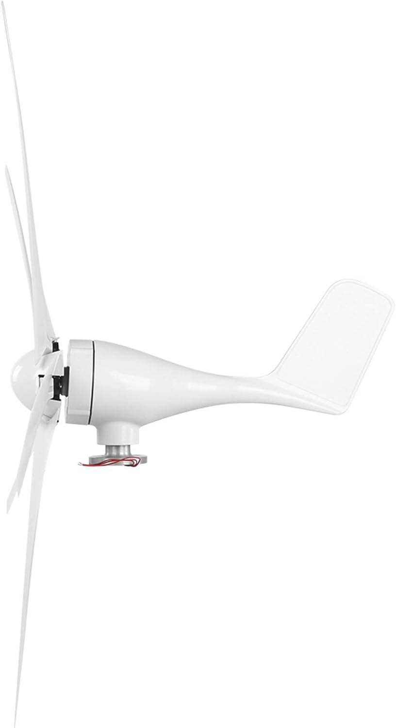 Walfront 1200W Small Wind Generator Kit 5 Blade Windmill Generator Wind Power Generator with Controller for Marine Home (24V)