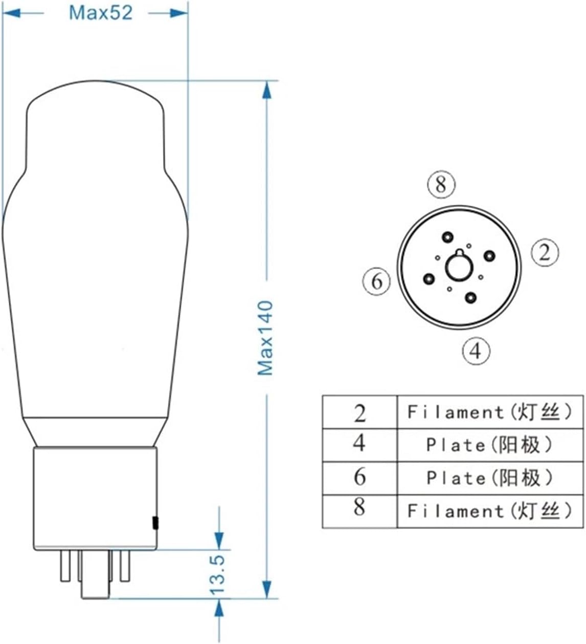 WE274B Electron Tube Replaces WE274B/5U4G/5AR4 Vacuum Tube Precision Matching(1 pcs)