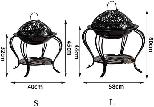Outdoor Fire Pit Outdoor Fire Large Bonfire Wood Burning Patio Coal Grill Firepit for Outside Grill Charcoal Smokeless Grill with Spark Screen