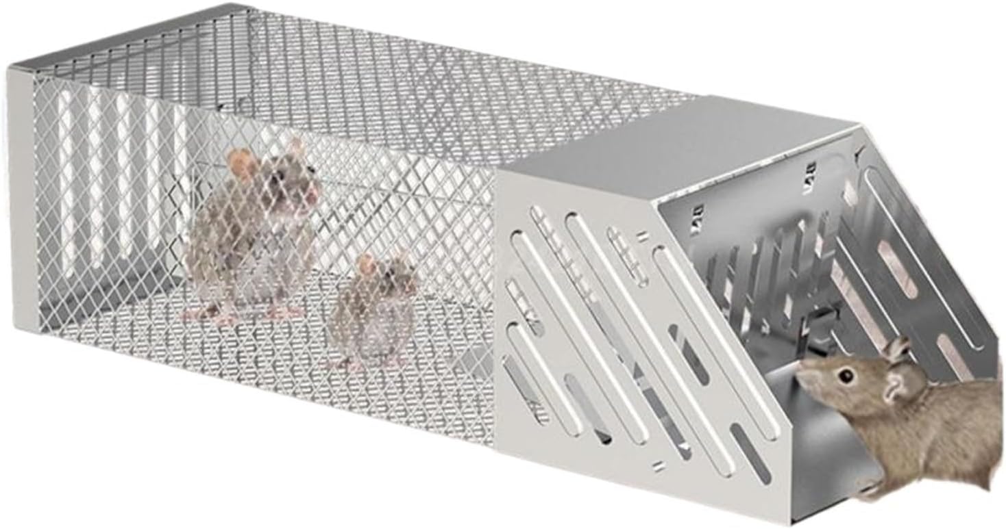 Automatic Household Mousetrap Mousetrap Iron Mesh Household Gadget Indoor and Outdoor Mousetrap Cage Metal