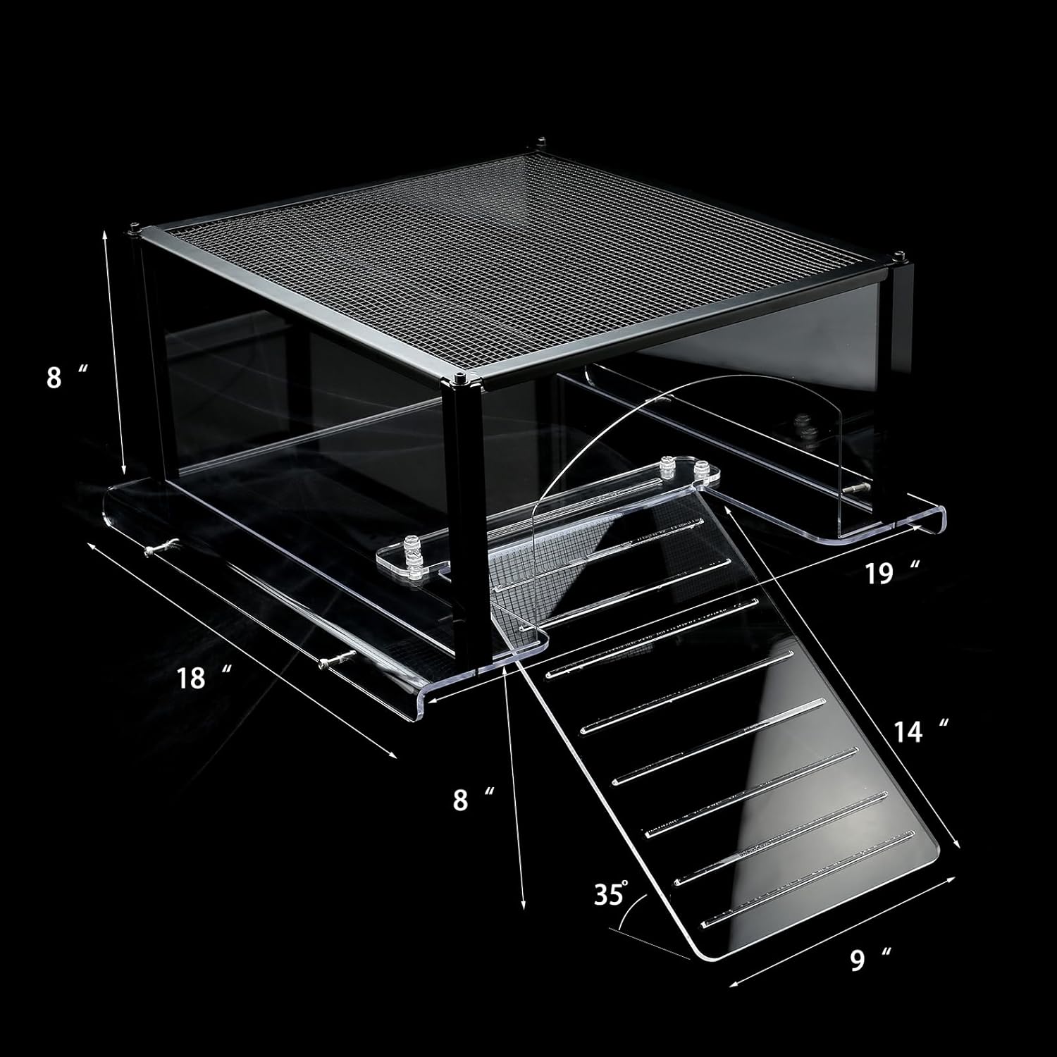 Turtle Topper Basking Platform for Aquatic Turtles 40 Breeder 75 Gallon, Aquatic Reptile Ramp Dock, Terrace, Turtle Tank Accessories