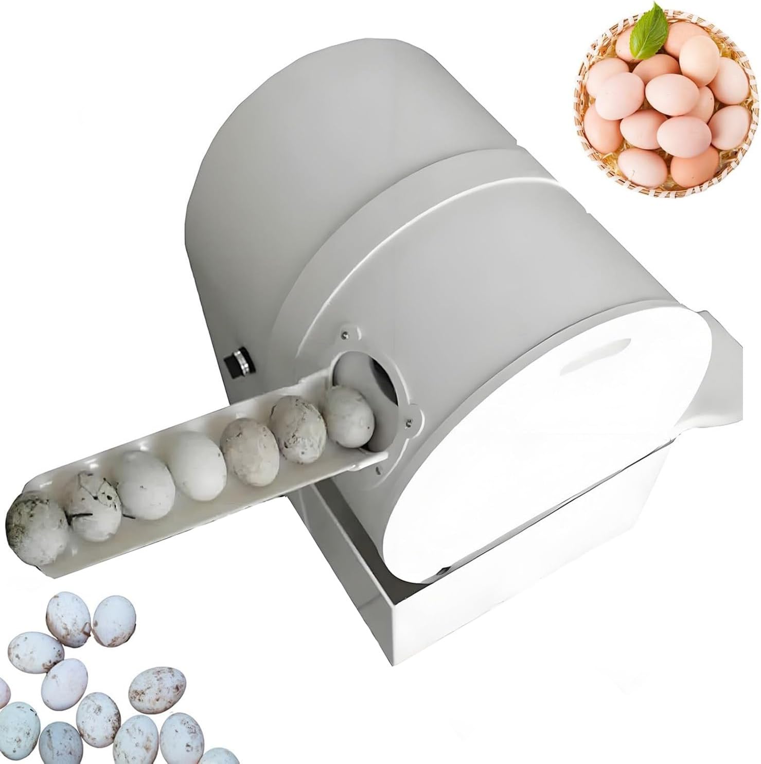 180W Semi-Automatic Egg Cleaning Machine 2000Pcs/H, Electric Egg Washer for Chicken Duck Goose Eggs, Bulk Clean for Farms Schools Restaurants