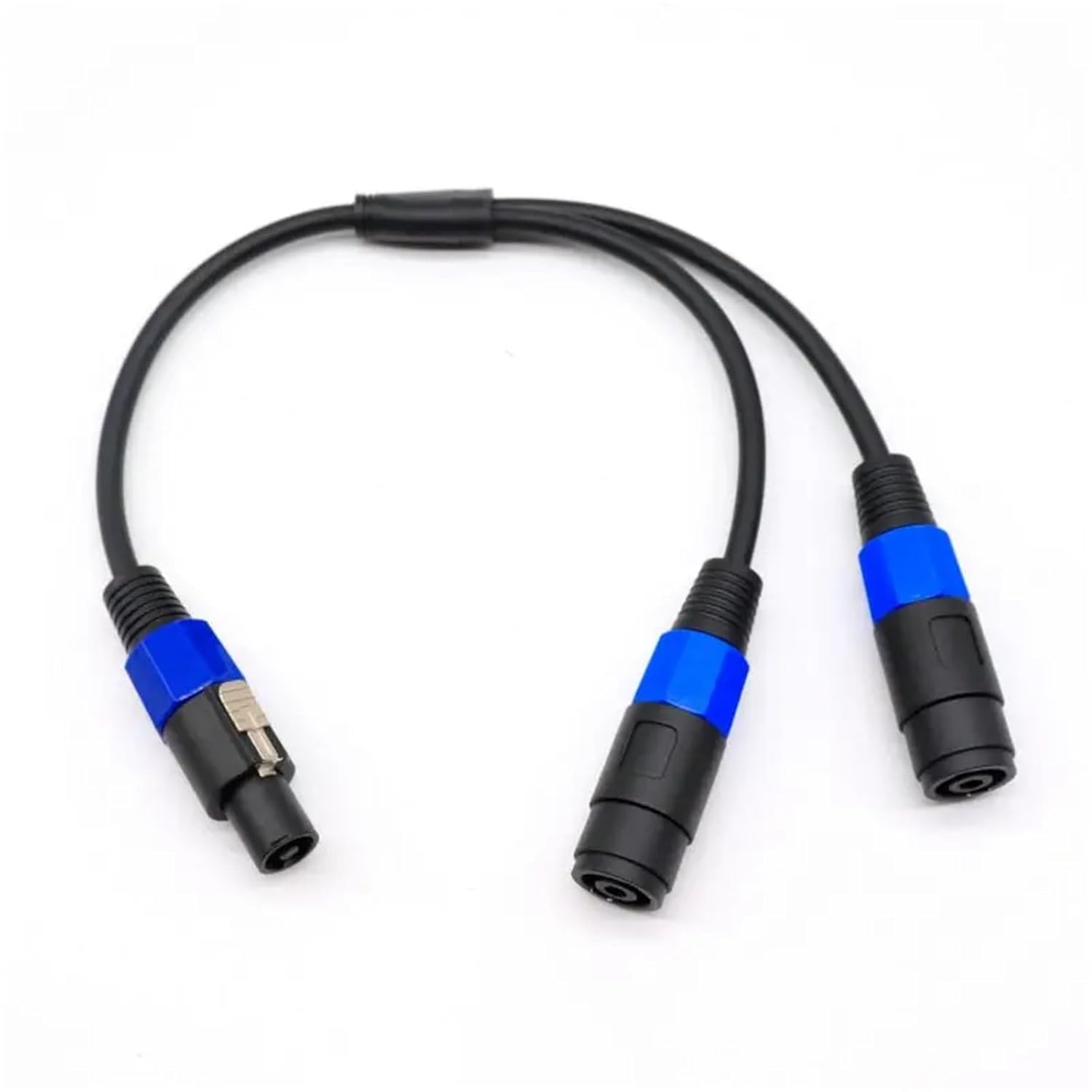 Speakon Splitter Cable 1M2F & 1F2M - 0.5m 4-Core Y-Cable for PA Systems & Studio Use(1Female to 2Male0.5m)