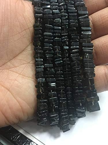 smokey heishi square shaped beads, 16 inch strand,5mm approx