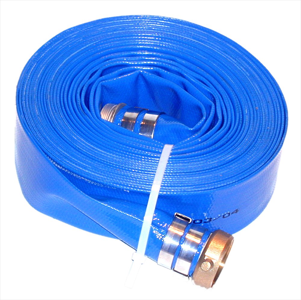 JGB Enterprises Eagle Hose Eagleflo Eagle PVC Discharge Hose Assembly, Blue, 1.5
