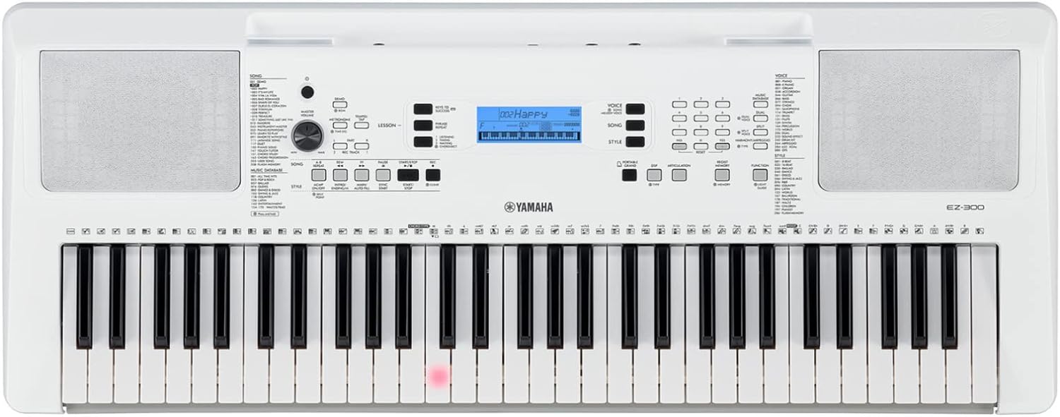 Yamaha EZ300 61-Key Portable Keyboard with Lighted Keys (Power Adapter sold separately)