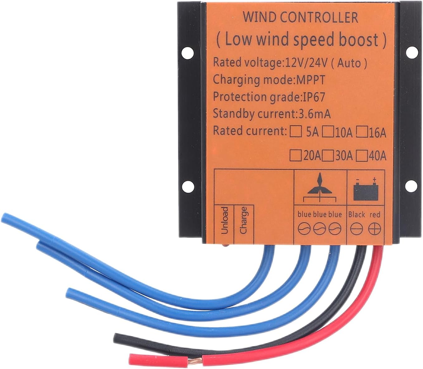 800W 48V Wind Turbine Generator VAWT 3 Blades Vertical Axis Wind Turbine Kit Wind Power Generator with MPPT Charge Controller Off Grid System to Charge 48V Battery