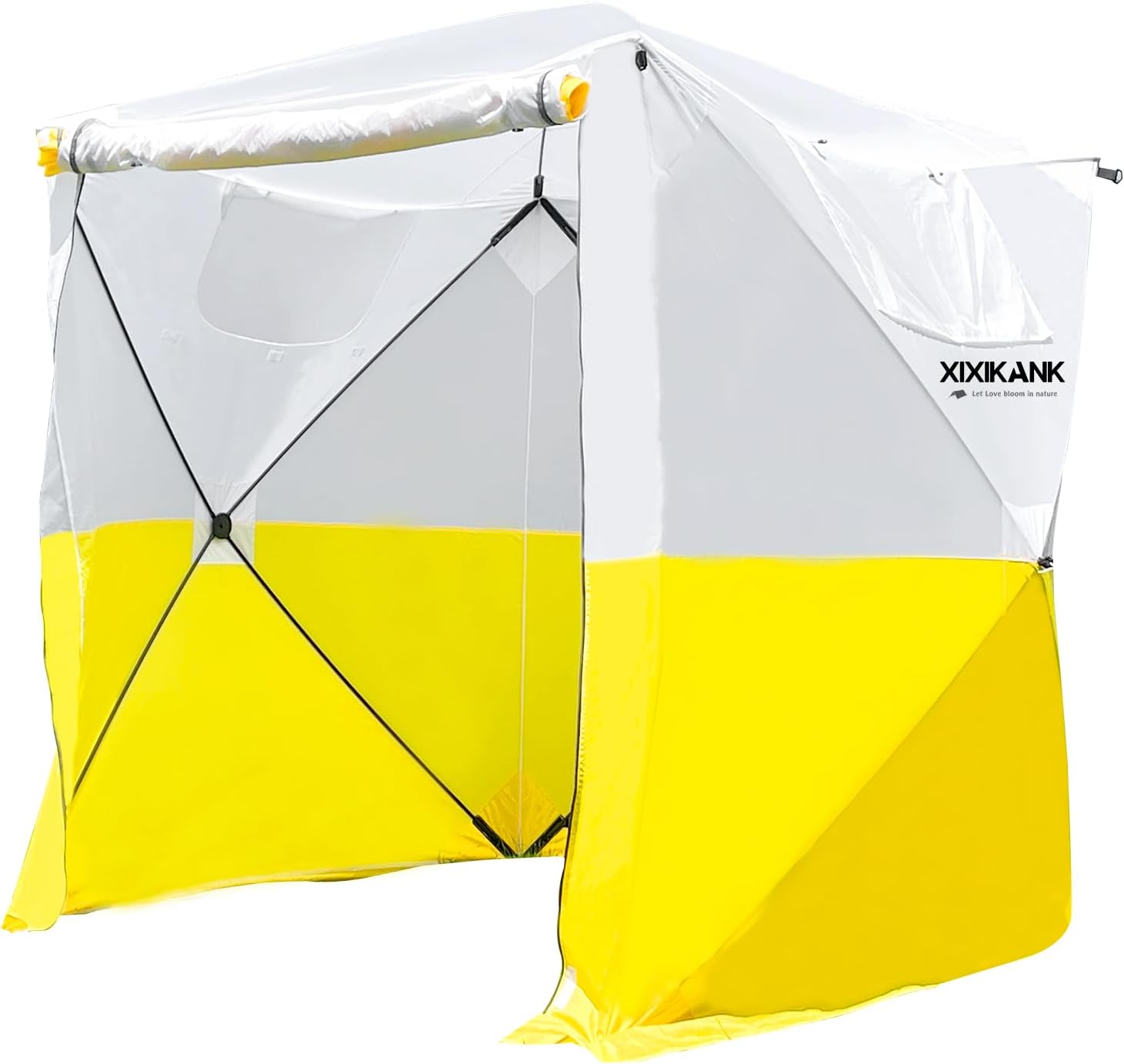 Pop Up Work Tent Instant Tool-Free Setup Portable Shelter for Outdoor Worksite, Construction, Gardening,Roadside Repairs,Emergency Shelter- Waterproof & UV Resistant Canopy 6ft x 6ft x 6.6ft
