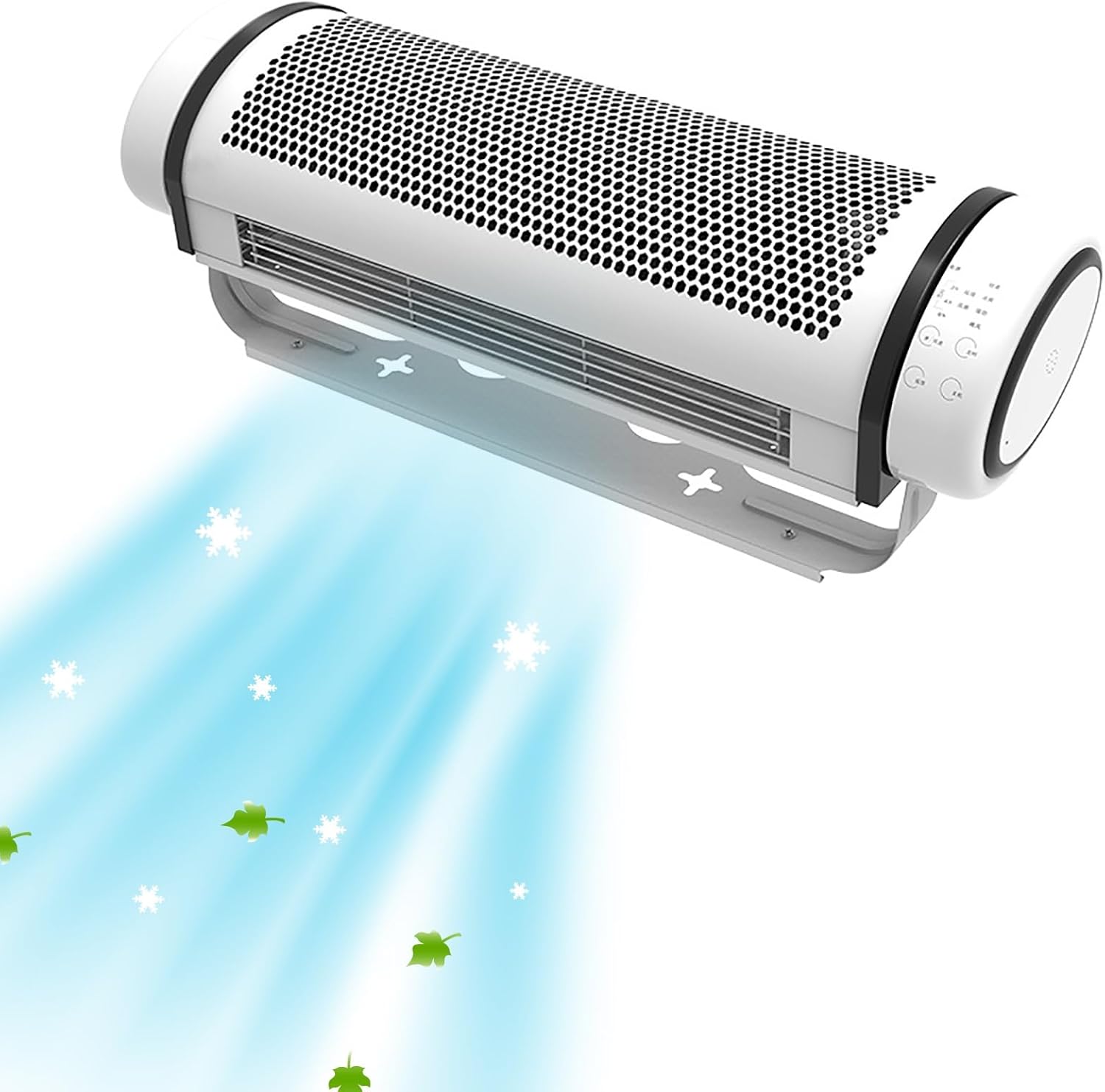 Bladeless Wall Mount Fan, Portable Tower Fan, Air Conditioner, Evaporative Air Cooler, for Kitchen/Bedroom/Bathroom(White,Large)