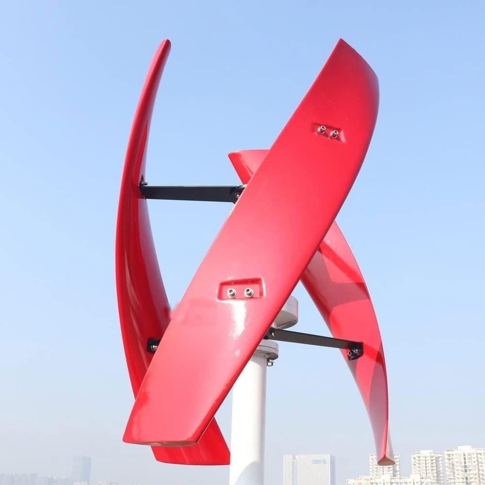 600W Vertical Wind Turbine Generator, Free Energy Generator 3 Blades Windmill Generator with Controller for Emergency Power Generation in Home Factories