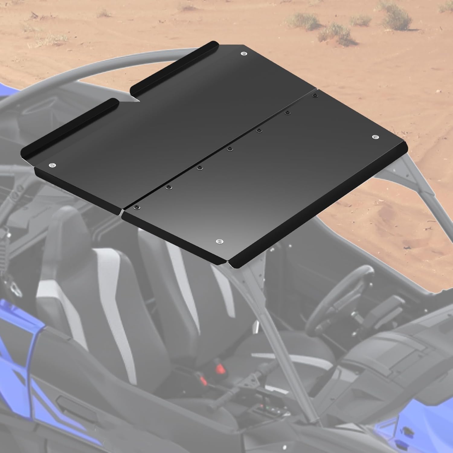 Aluminum Hard Top Roof for Kawasaki Teryx KRX 1000 2020-2025 Accessories, Dustproof UV-Resistant 2 Pieces Combination Roof Sun Visor