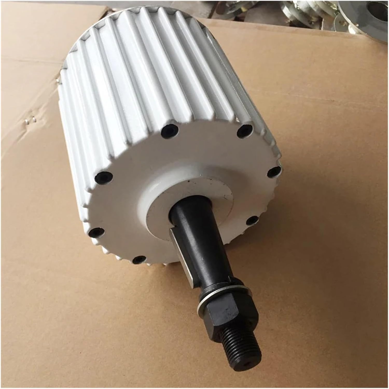 Wind Turbines, High Efficiency 5000W 24V 48V 96V Electric Generator Low RPM Permanent Magnet Alternator 5KW Turbine Motor with Base(NB,Direct Shaft_48V)